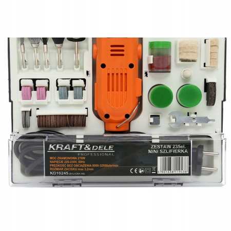 KRAFT&DELE KD10245 Přímá mini bruska 270W 235ks