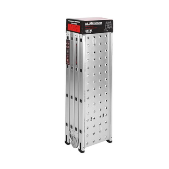 KRAFT&DELE KD4071 Hliníkový Žebřík 4x4 460cm multifunkční s PLATFORMOU kloubový skládací