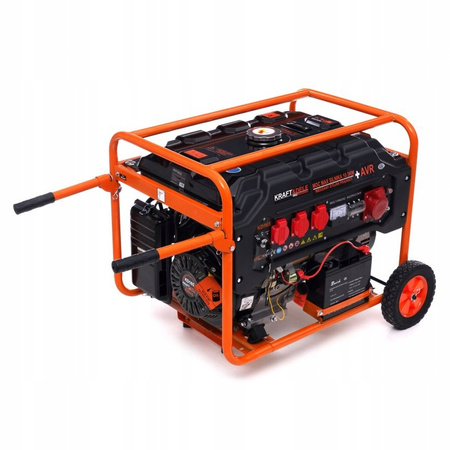 Kraft&Dele KD165 Elektrocentrála 5500W generátor proudu AVR 12V 230V 380V s kolečky
