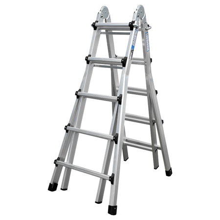 IRMA DR45U Hliníkový víceúčelový žebřík 4x5 5,18m