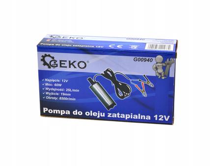 GEKO G00940 PONORNÉ ČERPADLO NA OLEJ NAFTU PŘEČERPÁVAČ OLEJU 12V