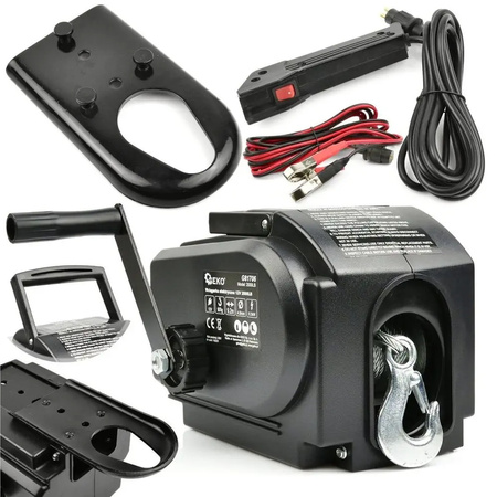 GEKO G81706 LANOVÝ ELEKTRICKÝ NAVIJÁK kladkostroj ZVEDÁK 12V 907kg