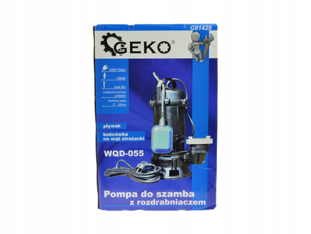 GEKO G81429 550W Kalové čerpadlo s plovákem drtič + spojka 2"
