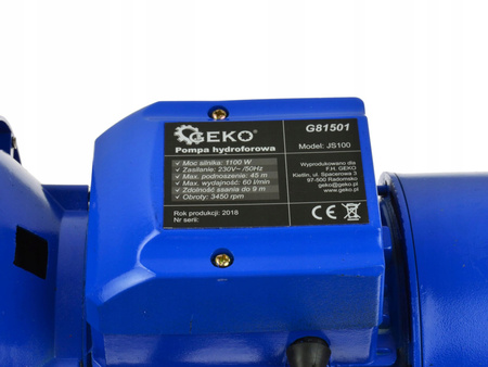 GEKO G81501 Samonasávací čerpadlo pro domácí vodárnu 1100W JS100