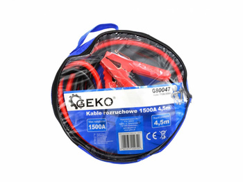 Geko G80047 Startovací kabely na akumulátor, autobatérii 1500A 4,5m