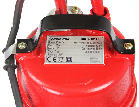 MAR-POL M79909 Ponorné čerpadlo na vodu 230V 1100W QDX 1,5-32-1,1F ORCA