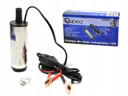 GEKO G00940 PONORNÉ ČERPADLO NA OLEJ NAFTU PŘEČERPÁVAČ OLEJU 12V