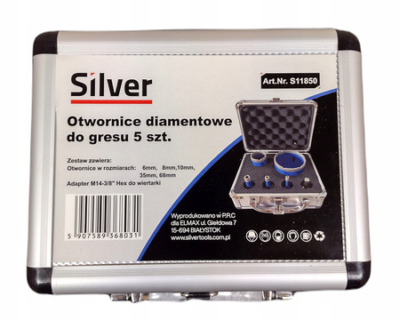 GEKO G65100 Diamantové vykružováky vrtáky na dlažbu sada 6ks 6-68mm