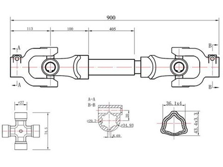 GEKO G72304 Kardanový kloubový hřídel 90cm 500Nm