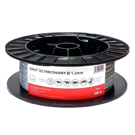 IRMA PVT136 Pozinkovaný drát 1,2 mm pro elektrický ohradník plot 500 m