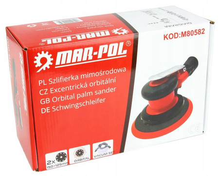 Mar-Pol M80582 Pneumatická oscilační bruska 125+150mm