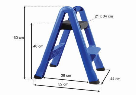 GEKO G02430 Žebřík dvoustupňový skládací schůdky 150kg 