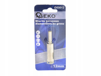 GEKO G65012 Korunkový vrták diamantový na sklo glazuru dlažbu 12mm