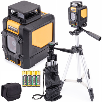 Powermat PM-PLK-360T Křížový měřič dálkoměr měřící laser 50m 360° + stativ a pouzdro