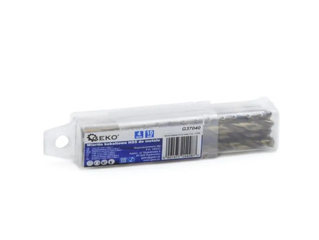 GEKO G37040 Kobaltový vrták HSS do kovu 4mm sada 10ks