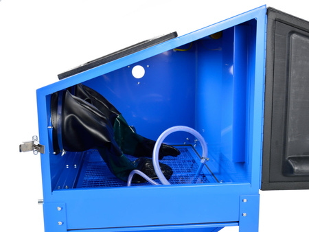 GEKO G02022 PÍSKOVACÍ PŘÍSTROJ 220L, BOX, PÍSKOVAČKA + pistole trysky folie