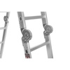 KRAFT&DELE KD4071 Hliníkový Žebřík 4x4 460cm multifunkční s PLATFORMOU kloubový skládací