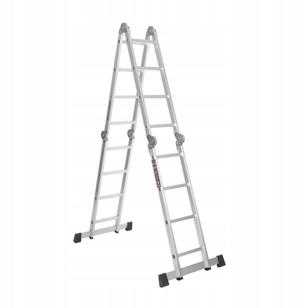 KRAFT&DELE KD4071 Hliníkový Žebřík 4x4 460cm multifunkční s PLATFORMOU kloubový skládací