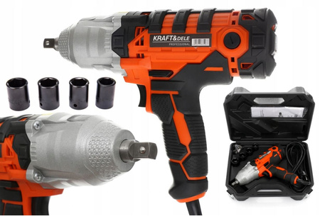 KRAFT&DELE KD1556 Elektrický rázový utahovák 2200W klíč na kola 1/2"+ hlavice