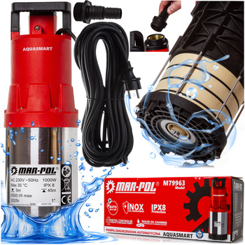 MAR-POL M79963 Ponorné čerpadlo pro zavlažování dešťovou vodou zaleváni AQUASMART