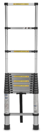 GEKO G02445 Hliníkový teleskopický žebřík 3,8 m 150 kg 