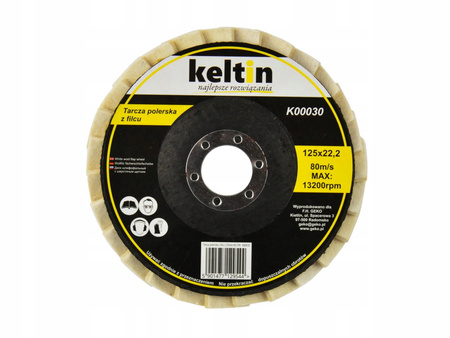 KELTIN K00030  Leštící kotouč filcový plstěný 125mm 22,2mm