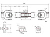 GEKO G72313 Kloubový kardanový hřídel s krytem frezový 750mm