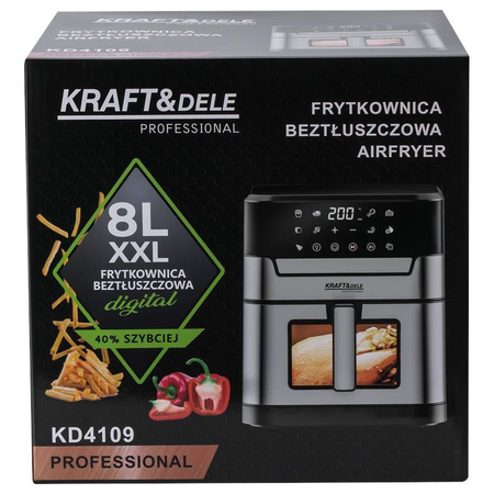 Kraft&dele KD4109 FRITÉZA HORKOVZDUŠNÁ BEZOLEJOVÁ AIRFRYER 8L