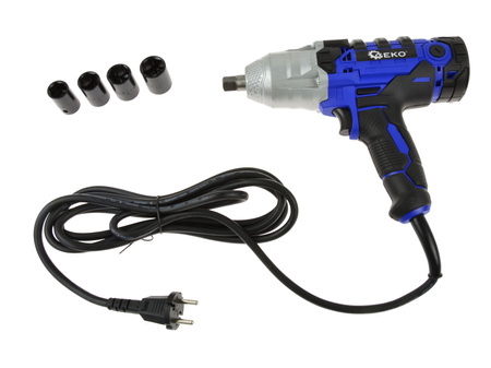 GEKO G81053 Elektrický rázový utahovák 450W klíč na kola 1/2"+ hlavice, klíče