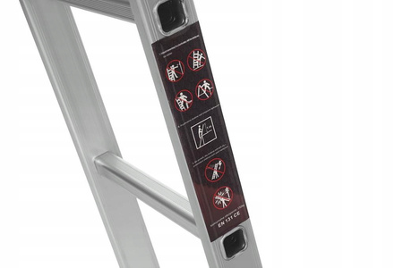 KRAFT&DELE KD4071 Hliníkový Žebřík 4x4 460cm multifunkční s PLATFORMOU kloubový skládací