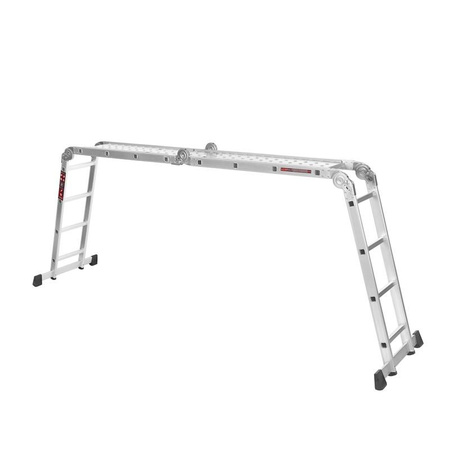 KRAFT&DELE KD4071 Hliníkový Žebřík 4x4 460cm multifunkční s PLATFORMOU kloubový skládací