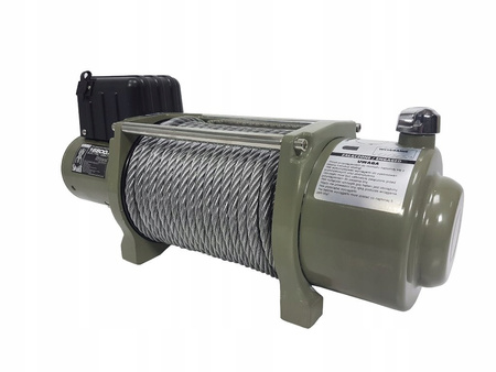 MAR-POL M80820 Kladkostroj ,naviják akumulátorový 24V 7620kg, ocelové lano
