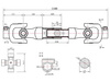 GEKO G72315 Kloubový kardanový hřídel s krytem frezový 1100mm