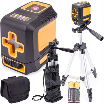 POWERMAT PM-PLK-120RT Křížový měřič dálkoměr měřící laser 15m + stativ a pouzdro