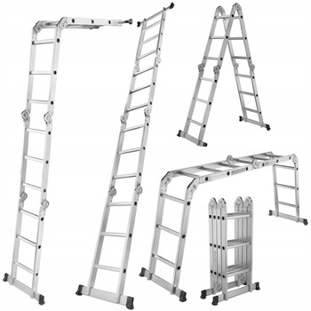IRMA DR43 Hliníkový víceúčelový žebřík se stabilizátorem 4x3 3,7m