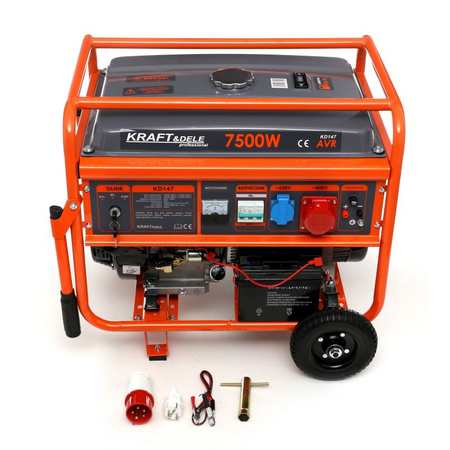 Kraft&Dele KD147 TROJFÁZOVÁ ELEKTROCENTRÁLA GENERÁTOR PROUDU 7500W AVR
