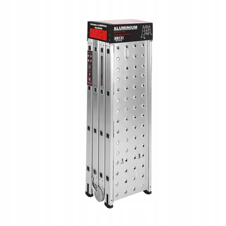 KRAFT&DELE KD4071 Hliníkový Žebřík 4x4 460cm multifunkční s PLATFORMOU kloubový skládací