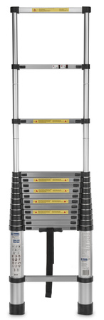 GEKO G02446 Hliníkový teleskopický žebřík 4,4m 150kg